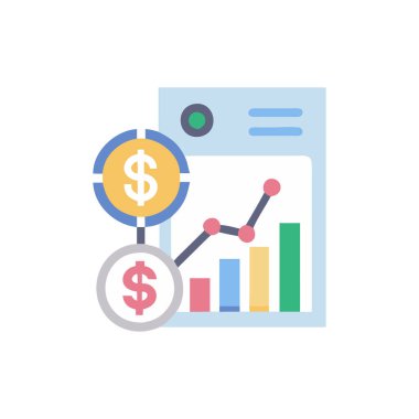 ticari analiz simgesi, vektör illüstrasyonu