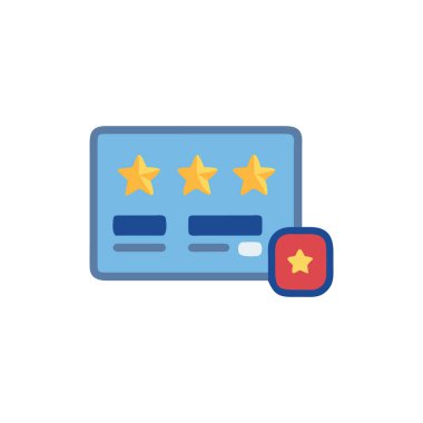 Müşteri değerlendirme ikonu vektörü. izole edilmiş düz sembol çizimi