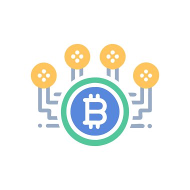 Vektör olarak Bitcoin simgesi. Logotype