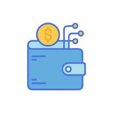 Dolar banknotu vektör illüstrasyonlu cüzdan