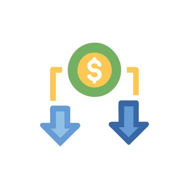 Para simgesinin vektör illüstrasyonu