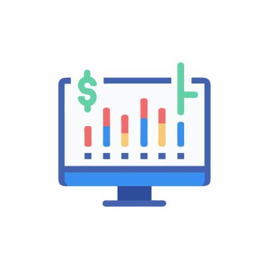 Grafik simgesi vektörde. Logotype