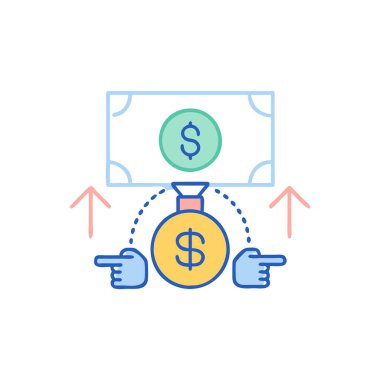 renk simgesi vektörü. düz tasarım çizimi. izole.