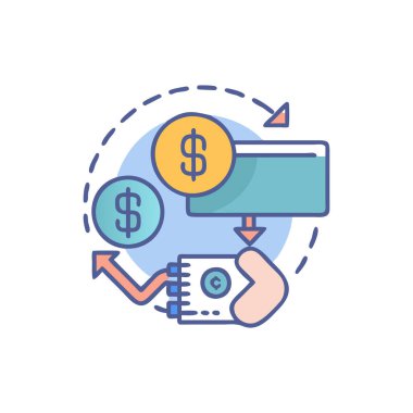 iş ve finans simgesi, vektör illüstrasyonu