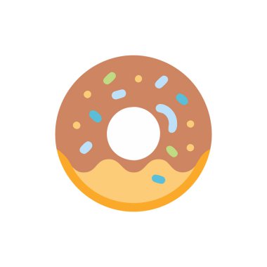 tatlı çörek ikonu, düz tasarım