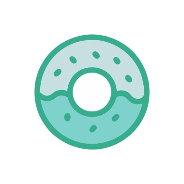 çörek vektör simgesi beyaz arka plan üzerinde