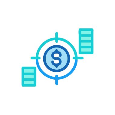 Dolar simgesi vektörü. İnce çizgi işareti. İzole edilmiş kontür sembolü gösterimi