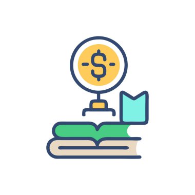 Çevrimiçi eğitim ve e-öğrenme simgesi. vektör