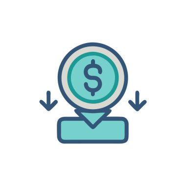 Para ikonu vektör olarak. Logotype