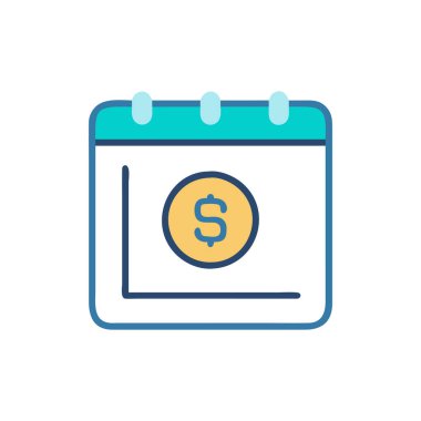 takvim vektörü düz çizgi simgesi