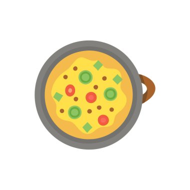 Düz renkli simge pizza