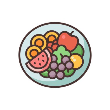 yiyecek ikonu vektör illüstrasyonu