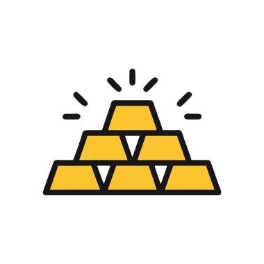 Altın piramit ikon vektör illüstrasyonu