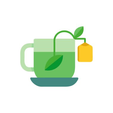 Çay fincanı düz renk ikonu. çay fincanı.