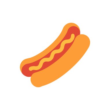 hot dog yiyecekleri izole edilmiş ikon vektör çizimi tasarımı