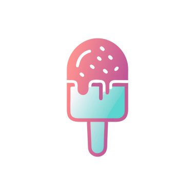 Waffle çubuğu simgesinde dondurma, çizgi rengi