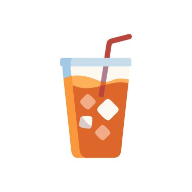 Saman düz simgeli kokteyl