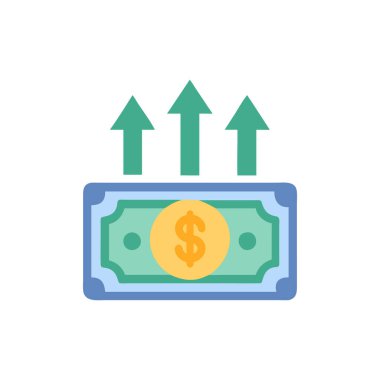 Para Düz Vektör Simgesi Tasarımı