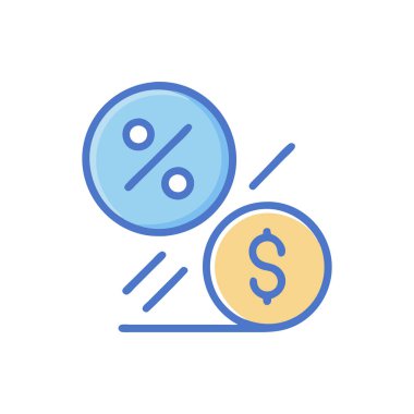 yüzde simgesi, vektör illüstrasyon tasarımı