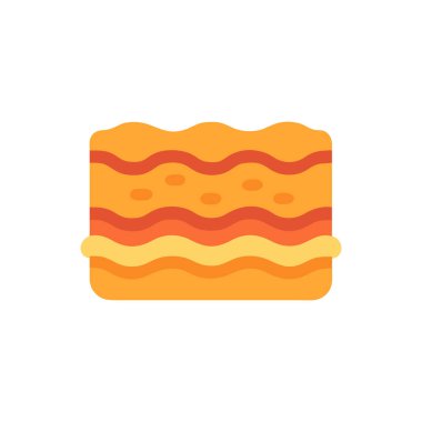 Lezzetli ekmek dilimi düz biçim ikonu, vektör tasarımı