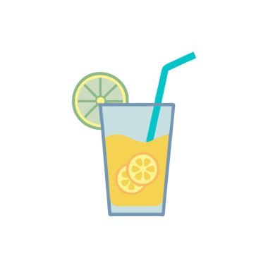 Limon ve buz dilimli kokteyl.