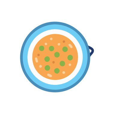 Web ve mobil uygulaması tasarımı, çorba logo kavramı için beyaz arka plan üzerinde izole çorba simge vektör