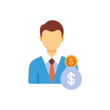 Para ikonu. vektör düz illüstrasyon