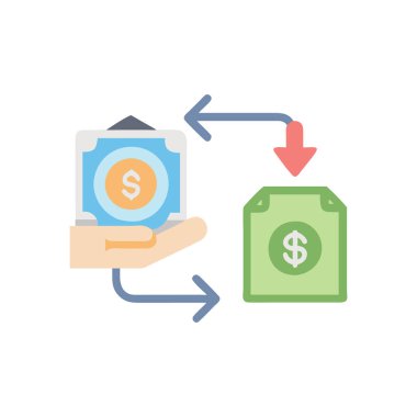 para dolar vektör simgesi ağ için beyaz arkaplan