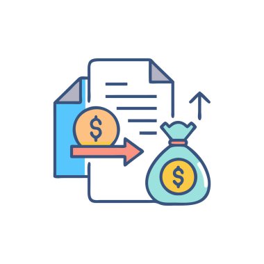 Dolar vektörü düz renk simgesi