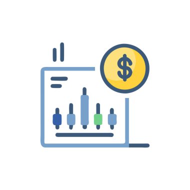 iş ve finans dairesi simgesi, vektör, illüstrasyon