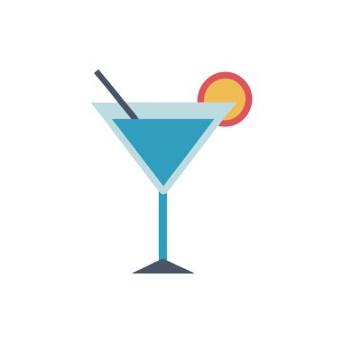 Kokteyl Düz Vektör Simgesi