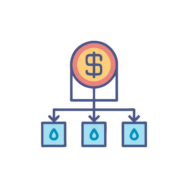 Beyaz arkaplanda dolar değişim vektörü illüstrasyonu