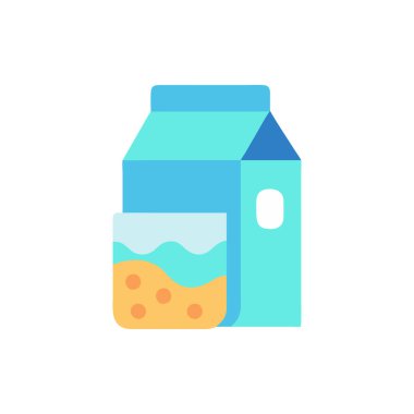 yiyecek süt şişesi simgesi düz stil