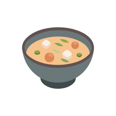 Lezzetli çorba yiyecekler çizgi film vektör çizim grafik tasarımı