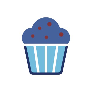 Lezzetli tatlı kek izole edilmiş ikon