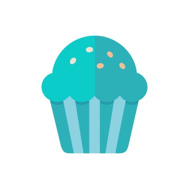 Şeffaf bir arkaplanda kek vektör çizimi. Birinci kalite semboller. Konsept ve grafik tasarımı için vuruş simgesi.