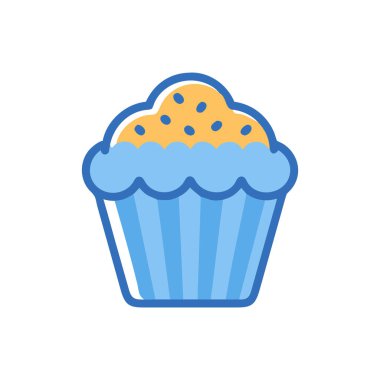 vektör kek simgesi, fırın yemeği