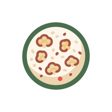 Pizza simgesi, vektör illüstrasyonu
