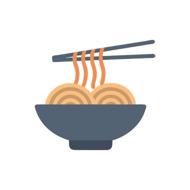 Erişte ve erişte ikonunun vektör çizimi. Stok için ağ ve çubuk simgesi ögesi.