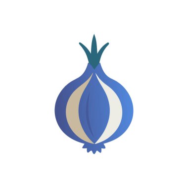 Beyaz arka plan üzerinde soğan saydam işareti izole soğan simge vektör