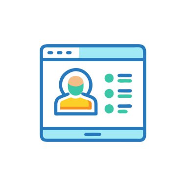 çevrimiçi web simgesi vektör illüstrasyonu