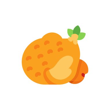 Vektör çizimi. Bir dilim portakallı tatlı balkabağı. Düz stil. poster, yazdırma, web ve baskılar için dizayn.