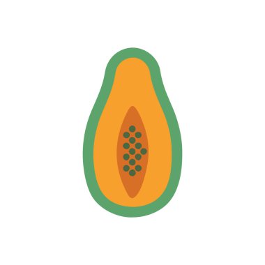 avokado simgesi vektör çizimi
