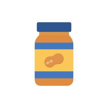 Şeffaf arkaplan, bal ve basit logo tasarımı üzerinde izole kavanoz vektör simgesi