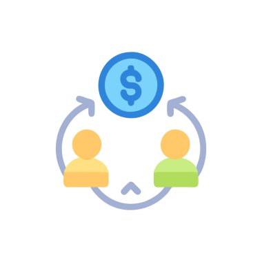 Web ve mobil uygulaması tasarımı, para logo kavramı için beyaz arka plan üzerinde izole para simge vektör