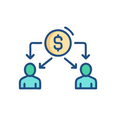 para transferi renk çizgisi simgesi beyaz arkaplanda izole edildi. Web ve mobil uygulama için vektör çizgisi çizelgesi. tanıtım konsepti