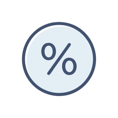 yüzdelik simgesi, düz biçim