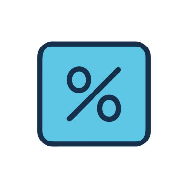 Yüzde indirim simgesi beyaz arkaplanda izole edildi. İndirim işareti.