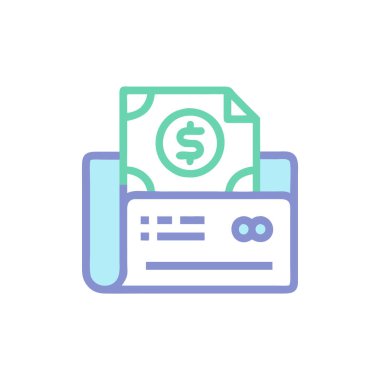 Dolar vektör ince çizgi simgesi