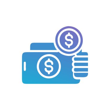 Dolar vektör sembolü düz simge